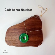 Fengshui Jade Donut Disc Necklace