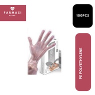 BERGAMOT PE POLYETHYLENE DISPOSABLE GLOVES 100'S EXP 3/27
