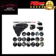 Honda BRV 2016 Armrest 7 USB Double Layer Adjustable Hi Low Cushion Arm Rest Premiere OEM Armrest Co