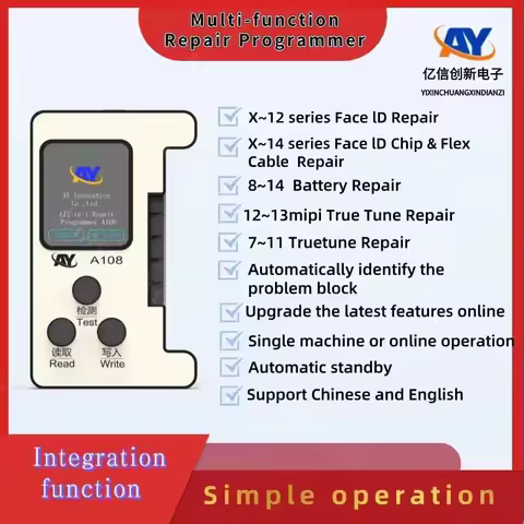 WholeSale AY Battery External Tag On Flex And AY108 Programmer No Soldering For Iphone 15 14 13 12 1