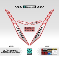 SUZUKI STRIPING CRYSTAL TUNE MOTIF X20 STICKER CRYSTAL TUNE CUSTOM STICKER ORIGINAL CRYSTAL MOTORCYC