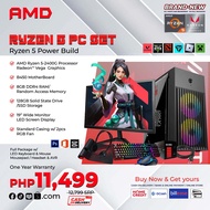BRANDNEW Computer Set CPU-YGT MARS 8 Casing-AMD Ryzen 5  2400GE-8gb DDR4 256gb SSD-18.5 WIDE Monitor