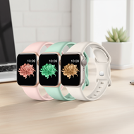 Silicone replacement watch band for Apple Watch, compatible with 38mm, 40mm, 41mm, 42mm, 44mm, 45mm,