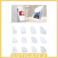 [Cuticate2] Acrylic Brochure Holder Brochure Display Stand Gifts Document Paper Literature Holder Holder for Pamphlets Reception