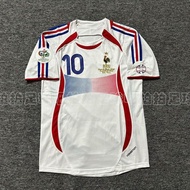 06 Cup French Away Jersey National Team No. 10 Zidane No. 12 Henry Retro Short Sleeve Titleist style