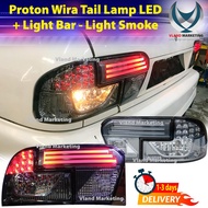 Proton Wira Tail Lamp LED + Light Bar - Light Smoke (kiri & kanan) wira lampu belakang