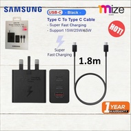 Samsung 65W PD Power Adapter Trio 3-Port Super Fast Charging UK Plug With Type-C To Type-C Cable For