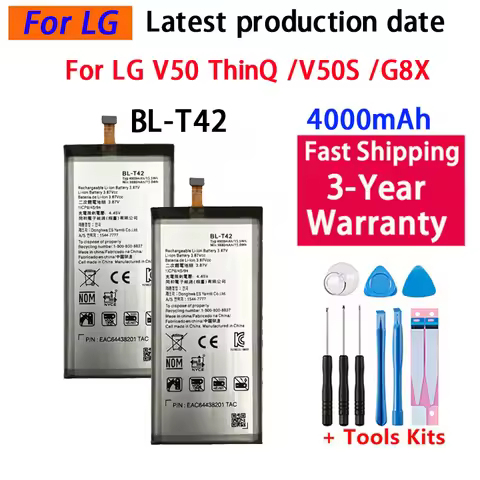 BL-T42 Large capacity Battery For LG V50 ThinQ/V50S/G8X Batteries New High Quanlity+Free Tools