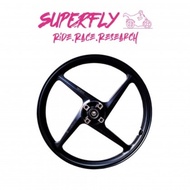 SPORT RIM SUPERFLY PROJECT X VARIO 125/150 MIDNIGHT BLACK 1.4X17-1.6X17