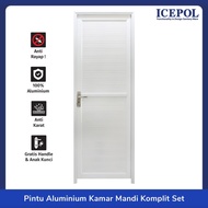 Terbaru Icepol Pintu Kamar Mandi Full Alumunium Komplit Set Plus Kusen