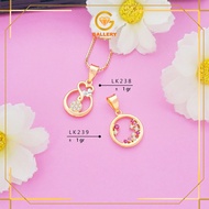 GENUINE GOLD PENDANTS RATES 300 (6K) AND 375 (8K) CODE LK 238 LK 239 LOVE AND CIRCLE MODEL