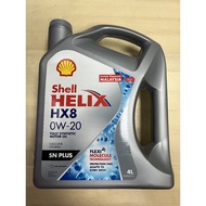 Shell Helix HX8 0W20 SN PLUS (4L) [RM190++/ BOTTLE 4L] {BUY 3UNITS, GET 1 FREE 4L BOTTLE}