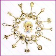 HQ3 FAIRY TAIL Keychain Anime Zodiac Spirit Keyring Aquarius Capricorn Virgo Loke Cosplay Key Chain 