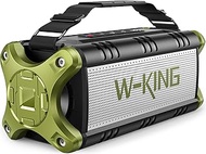 W-KING Bluetooth Speaker, 90W Max Portable Loud Speakers Wireless, IPX6 Waterproof Outdoor Speaker,