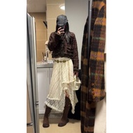 Váy Midi ren phong cách dân tộc nông thôn Miaoli với thiết kế vải tuyn nhiều lớp eo cao cổ điển khôn