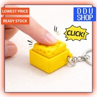 Cheese Slice Clicker Keychain