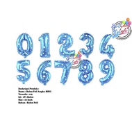 Blue Number Foil Balloons 0-9/ Blue Alphabet Number Balloons/ Blue Number Foil Balloons 0-9