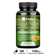 Airboy Mullein Leaf Lung Detox - Lung Cleansing Complex with NAC Quercetin and Cordyceps Extract - H
