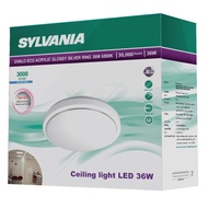 SYLVANIA โคมไฟเพดาน LED รุ่น OVALO ECO ACRYLIC GLOSSY SILVER RING 36W (แสงdaylight)