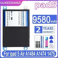 Tablet Battery Good Low-Temperature Performance For Apple Ipad 5 Air 1 A1484 A1474 1475 9580Mah Pad5