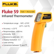 Fluke 59 59E เครื่องวัดอุณหภูมิดิจิตอลแบบไม่สัมผัสภายในบ้านเครื่องวัดอุณหภูมิเลเซอร์อินฟราเรดอุตสาหก