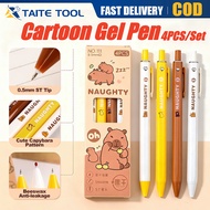 4Pcs Cute Gel Pen for School Writing Neutral Pen Office Supplies kids Stationery gift