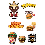 Custom BURGER KING Cake Topper Birthday Art Carton | BURGER KING Cake Topper