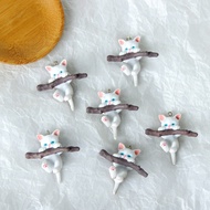 Cartoon Cartoon Resin Cat Three-Dimensional Kitten Plastic Pendant Accessories diy Handmade Earrings
