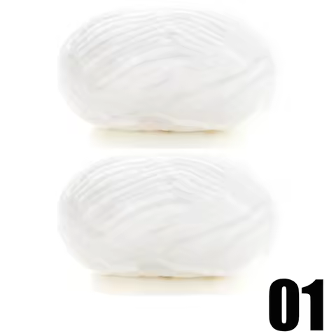 2-Pack 4-Ply Milk Cotton Yarn Balls - Wholesale, Soft Baby-Friendly | for Amigurumi, Baby Sweaters, 