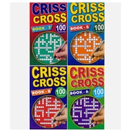 Set 4 Adult Criss Cross Books 115 Puzzles Travel Crossword Brain Training Game