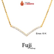 kalung emas 10K simpel dan elegan fuji J5 ismoyo