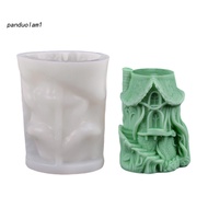 PANDU Diy Candle Making Mold Easy Demolding Mold European Castle Candle Mold Silicone Soap Wax Makin