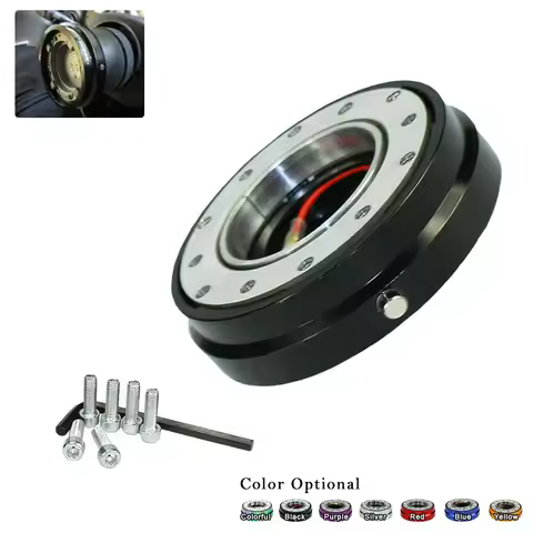 Thin Version 6 Hole Universal Car Auto Racing Steering Wheel Quick Release Hub Adapter Snap Off Boss
