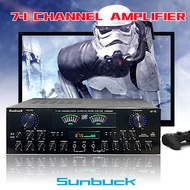 Sunbuck 7.1 Channel Power Amplifier Home Theater Karaoke Amplifier Bluetooth Stereo Surround Sound AV AMP for Subwoofer