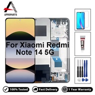 6.67 สำหรับ Xiaomi Redmi Note 14 5G สัมผัสหน้าจอ LCD หน้าจอดิจิตอลชิ้นส่วนประกอบพร้อมกรอบ24094RAD4G 