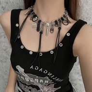 Unique Zipper Necklace Punk Grunge Gothic Y2k Zipper Necklace