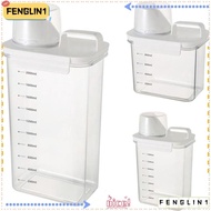 FENGLIN Washing Powder Dispenser, Transparent Airtight Detergent Dispenser, Multi-Purpose Plastic with Lids Laundry Detergent Storage Box Laundry Room Accessories