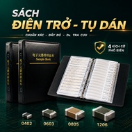Resistor book, paste capacitor 0402 0603 0805 1206 high quality paste capacitor resistor combo.