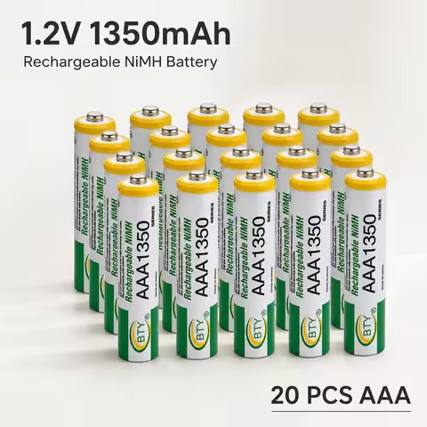 AAA Ni-MH Rechargeable Battery 1.2V 1350mAh for Remote Controls Torches CD Players MP3 Players Repla