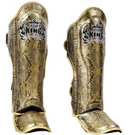 สนับแข้ง มวยไทย หนังแท้ Top king Shin guard Pro TKSGSN-02 Super Snake Muay Thai