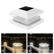 Solar Post Cap Lights Outdoor Garden Waterproof Solar Post Lights Fence Post Light for 4x4 5x5 Vinyl