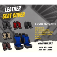 Universal Leather Car Seat Cover Set for 5 Seater