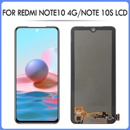 M2101K7AG LCD สำหรับ Xiaomi Redmi Note 10 4G พร้อมกรอบหน้าจอสัมผัสสำหรับ Redmi Note 10S จอสำรอง M210