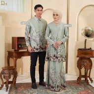 Desa Murni Batik - Baju Sedondon Kurung Batik Alana & Kemeja Batik DM 7.0 (Satin Valentino) - Katalo