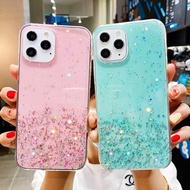 For Samsung Galaxy S23 S22 S21 S22 Ultra S20 Fe S10 S9 S8 Plus Note 20 Ultra 10 Lite 9 8 5G Luxury Sequins Glitter Bling Phone Case Soft Jelly Clear Silicone Cover Casing for Girl