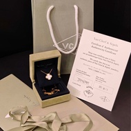 Van Cleef & Arpels 梵克雅寶 Alhambra系列 17年保卡 四葉草項鍊18K黃金材質 白貝母吊墜 中號