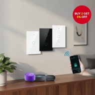Smart WiFi 3 Gang Touch Switch, No Neutral Wire Needed, 100-240V, Compatible with Alexa and Hey Goog