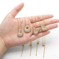 New Design A-Z Letters Necklaces for Women / CZ Crystal Custom Name Initial Necklaces / Statement Je