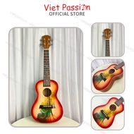 New Model ukulele Wooden concert ukulele, Bright Sound For Beginners Viet Passion HCM
