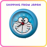 「Direct From Japan」RHYTHM Doraemon Wall Clock Table Clock Reinforced drip-proof clock that can be used in the bath Blue